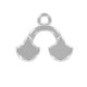 Cymbal ™ DQ metal ending Karavos II for Ginko beads - Antique silver